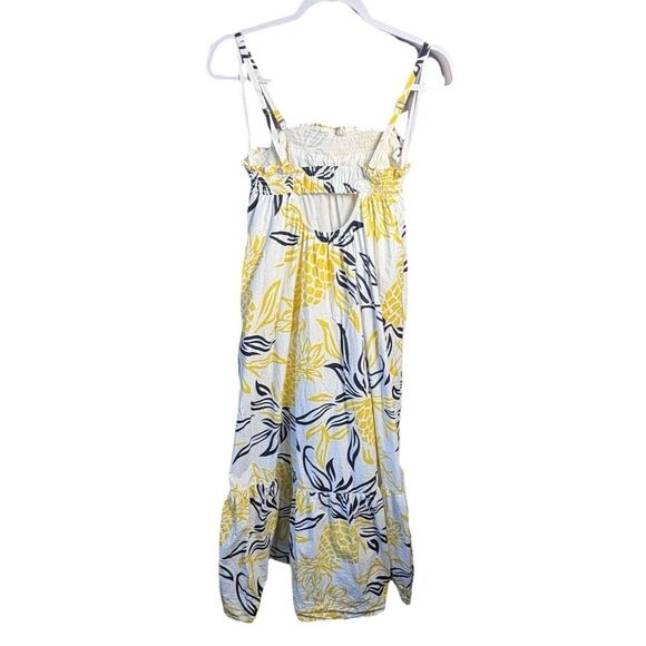 Anthropologie Flounce Pineapple Print Maxi Dress Size Small Yellow Black - Picture 7 of 10